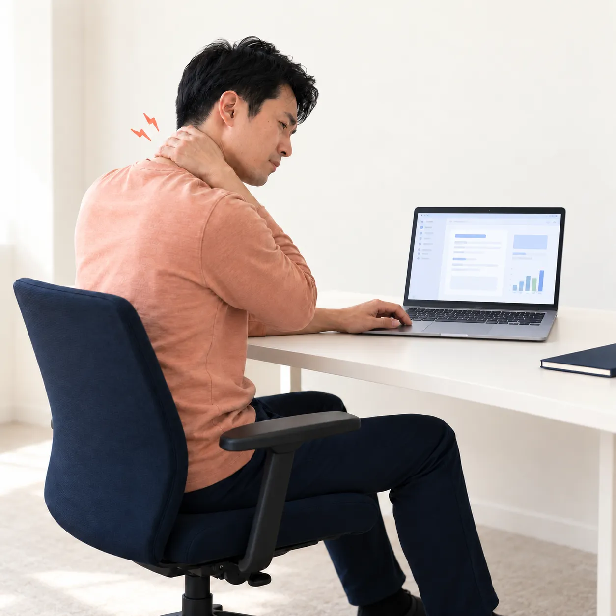 Nackenschmerzen von PC-Arbeit Massage und Faszientherapie bei Nackenverspannungen im Büroalltag in Berlin